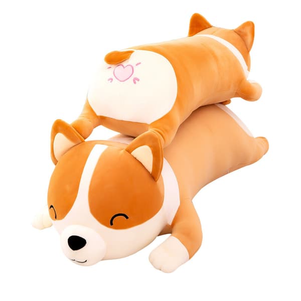 Stor Corgi plyslegetøj, kæmpe udstoppet dyrepude, 60 cm.