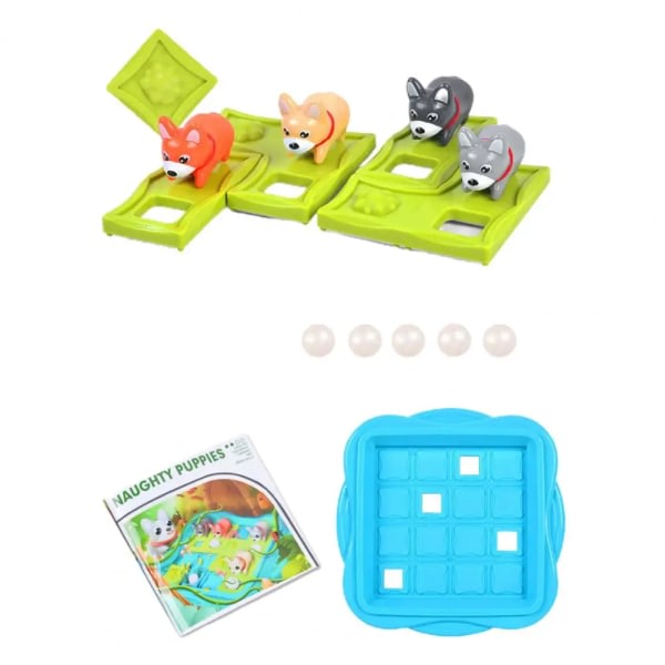 Funktionell barnleksaksfingerflexibilitet med manuell leksaksvalp Transport av pärlor Hole Logic Game Sets