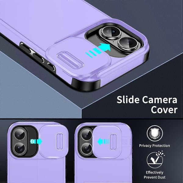 TPU + PC Telefonfodral Kompatibelt med iPhone 17 Pro-lingling} Purple iPhone 17