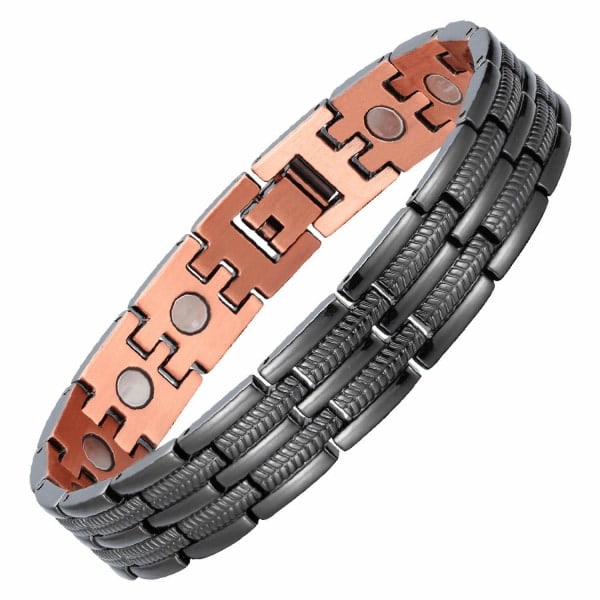 Ny produktkampanj! Högkvalitativt koppararmband för män, magnetisk örstil, koppararmband med superstark magnet, justerbar storlek