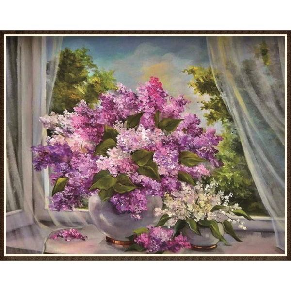 Semidiamant Blommor Fairy DIY Strassmålning Vardagsrum Dekoration Konst Hantverk 8625 Vas