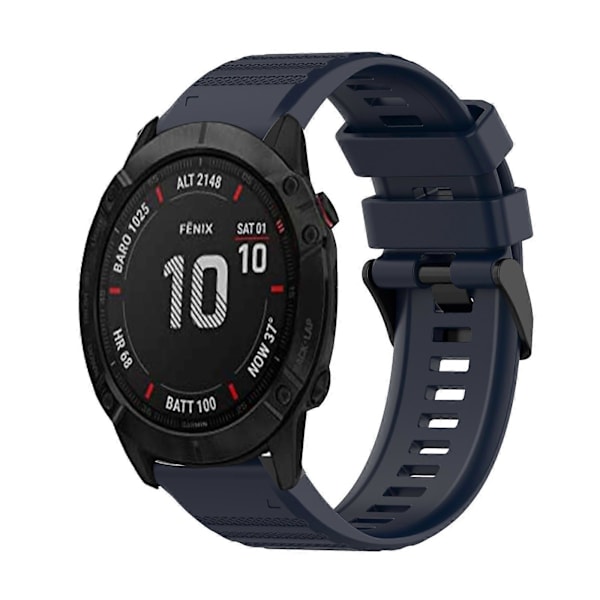 Silikone Urrem Til Garmin Fenix 6X-lingling} Navy Blue