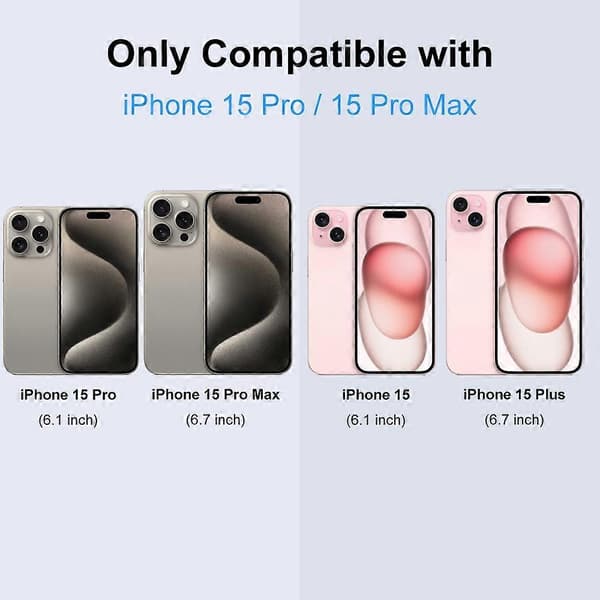 Kompatibel med iPhone 15 Pro Kameralinsskydd - lingling} Multicolor Grey