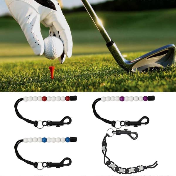 Hot Golf slagteller golfperler golf teller score tilbehør (hvit lilla) White Purple