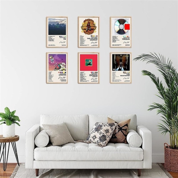 Heta 2025 Ye Kanye West Poster Folklore Album Reputation Poster Musikalbum Poster Estetisk Canvas Sovrum Väggkonst Dekor