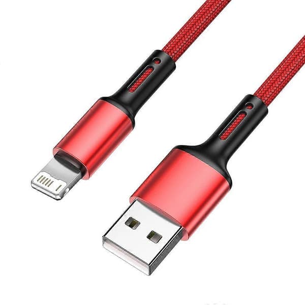 USB Hurtig Opladerkabel til iPhone 11 12 13 14 pro X Max 6s 7 8 plus Apple iPad Data- og Opladerkabel Kompatibelt med Origin Line-lingling} Red 3m