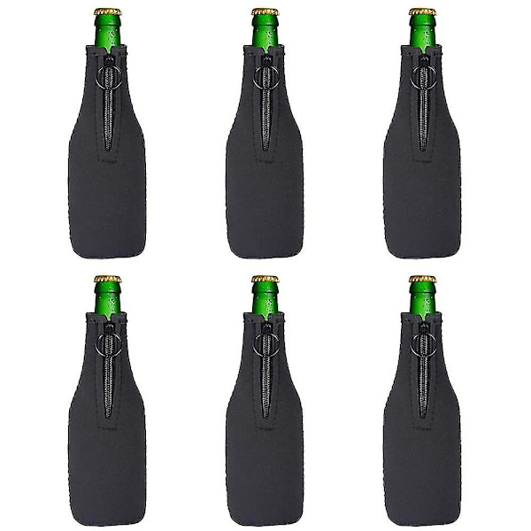 Neopreeninen olutpullon suojus vetoketjulla, sopii 12 pullolle/330 ml olutpulloille.