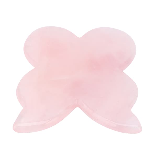 Portable Rose Quartz Gua Sha Board, Butterfly Shaped Gua Sha Massage Tool