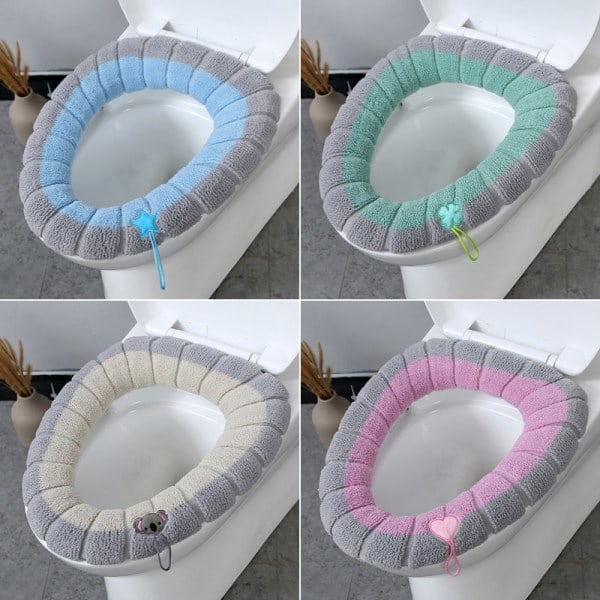 4-pack Varma Stretch Toalett Universal Tvättbar Toalettsitsdyna