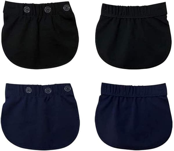 2-pak - 18*17cm bukseforlænger til gravide, justerbar bukselængde elastik i taljen til gravide