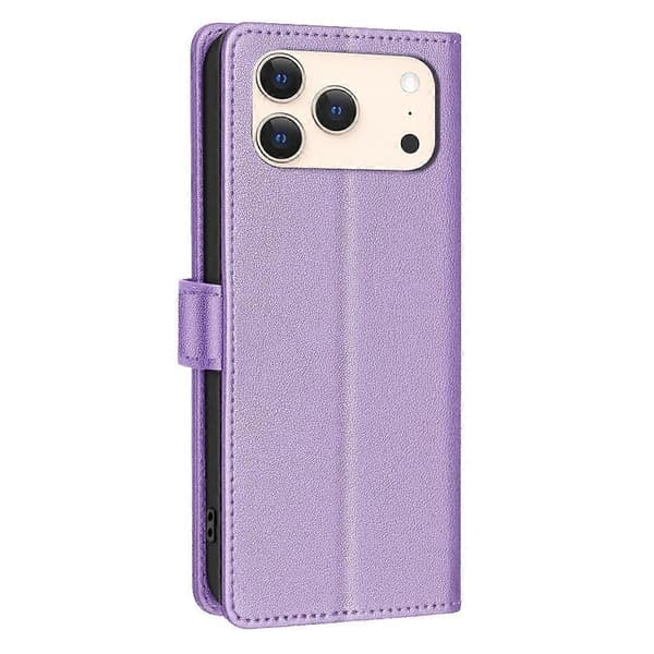 Litchi Tekstur RFID PU Veske-lingling} Purple iPhone 17 Pro