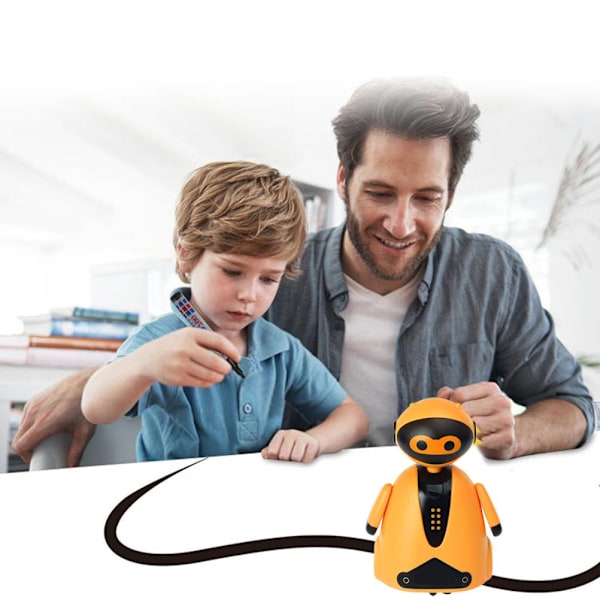 Påskrabatt! Högkvalitativ Följ den ritade linjen robot elektrisk induktiv följ den ritade linjen leksak pedagogiska leksaker bästa presenten för barn 0.3