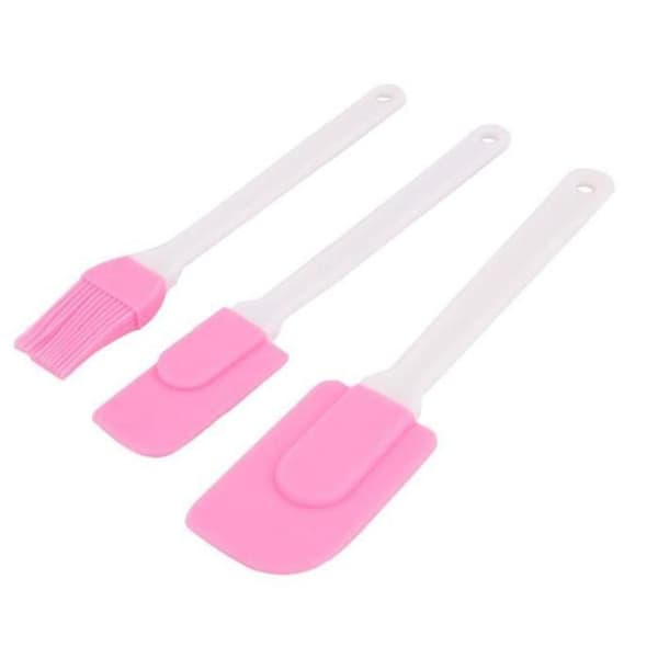 Lasta- ja sivellinsetti - 3-osainen setti pink