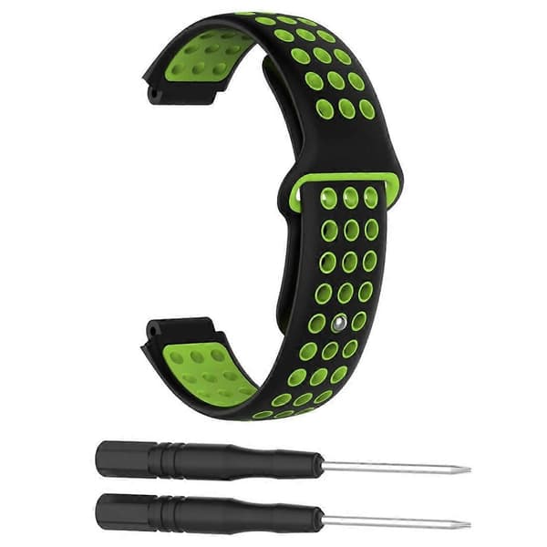 Silikonerem i dobbelt farve til Garmin Forerunner 220-lingling} Black green