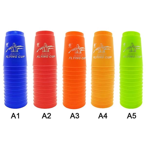 Speed Stacking Kopper | Offisielt Sport Stacking Koppsett - 12 kopper, perfekt for speed stacking trening, reise og selskapsleker. A Green