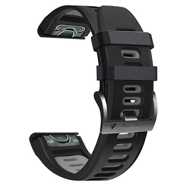 Silikone Urrem Til Garmin Fenix 5-lingling} Black Grey