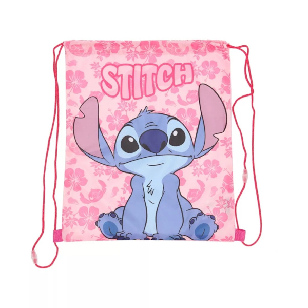 Lilo & Stitch vaaleanpunainen urheilukassi, jumppakassi, 40cm 100