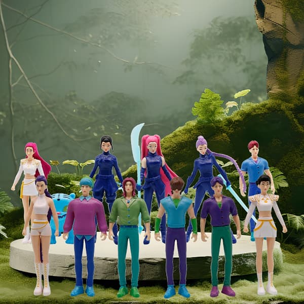 K-pop Devil Hunter Actionfigurer: Derpys, Tiger, Rumi, Mira, Zoey 12pcs