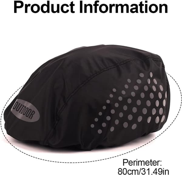Two-pack bicycle helmet rain cover - Rain cover - Helmet cover - Reflective strips - Universal