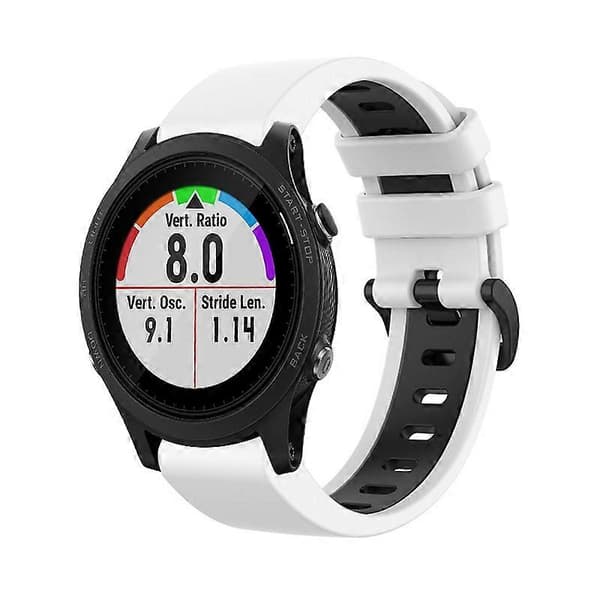 Silikonklokkereim for Garmin Forerunner 935-lingling} White Black