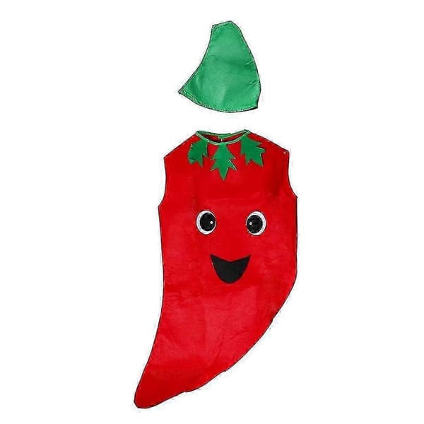 1/2/3 Barne Chilli Kostyme for Gutter og Jenter til Barnas Dag, Karneval, Frukt\"-lingling} 1 Pcs Kid Chilli