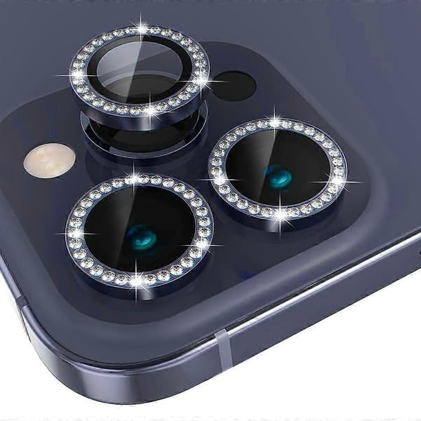 Kompatibel med iPhone 15 Pro Kameralinsskydd-lingling} Multicolor Blue