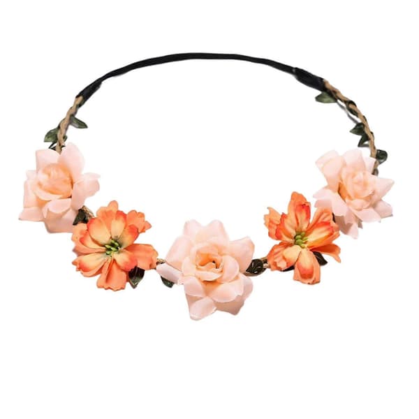 2x Blomsterpannebånd Hårkrans for Kvinner Bursdag Hårtilbehør-lingling}