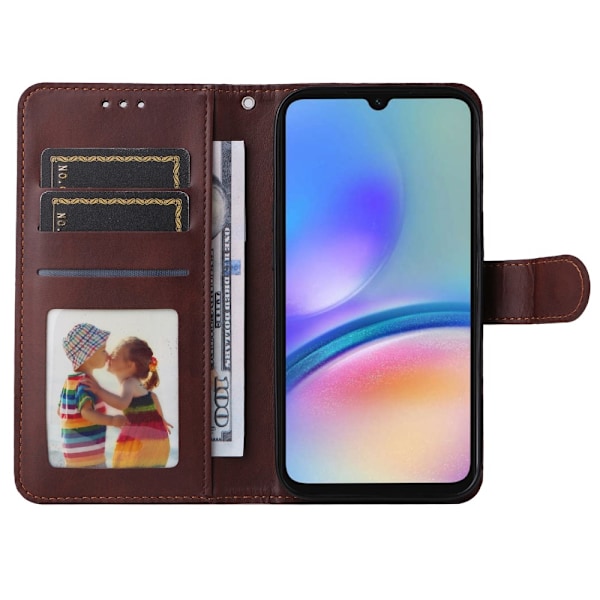 Hot 2025 Samsung A05s 4G PU Læder Wallet Case - Flere Farver Brown Brun
