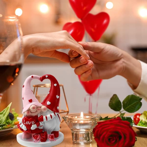 Hjertegnomparfigur - Valentinsdagsdekor og gave