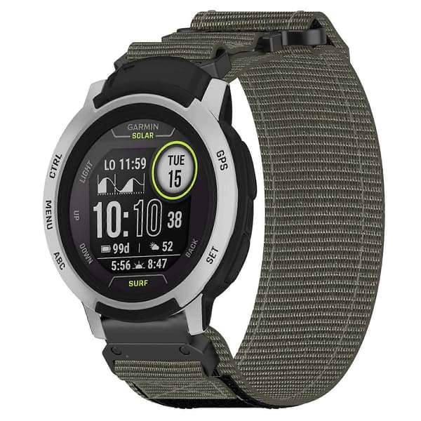 22mm Nylon Urrem Kompatibel med Garmin Instinct-lingling} Grey