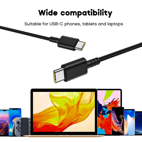 Ny universell 65W USB-C bärbar laddare för Chromebooks, Thinkpads, bärbara datorer, telefoner, PD snabbladdning, Typ-C nätadapter