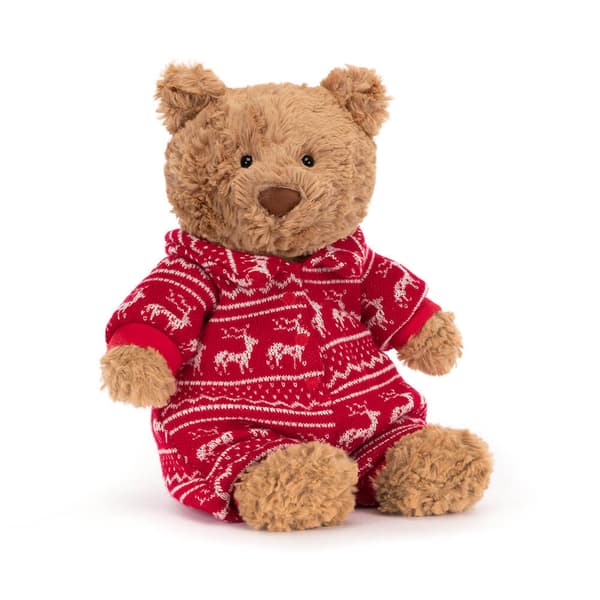 Bartholomew Bjørn Vinter Pyjamas Plyslegetøj 26cm