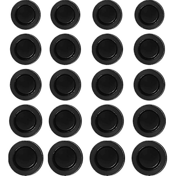 20 sorte gummipropper til sparebøsser, runde gummipropper (5 størrelser)