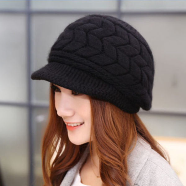 Dame Modehatte & Tilbehør_Retro Hatte_Strikkede Hatte black