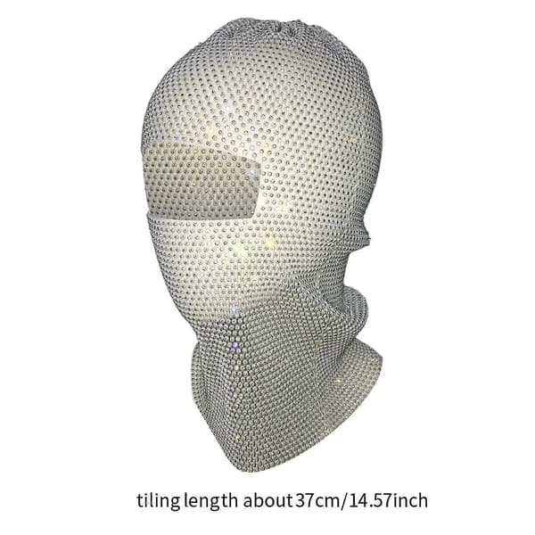 Maskerade Mesh Maske Wrap Stilig Hodeplagg for Fest Musikkfestival Rollespill-lingling} White
