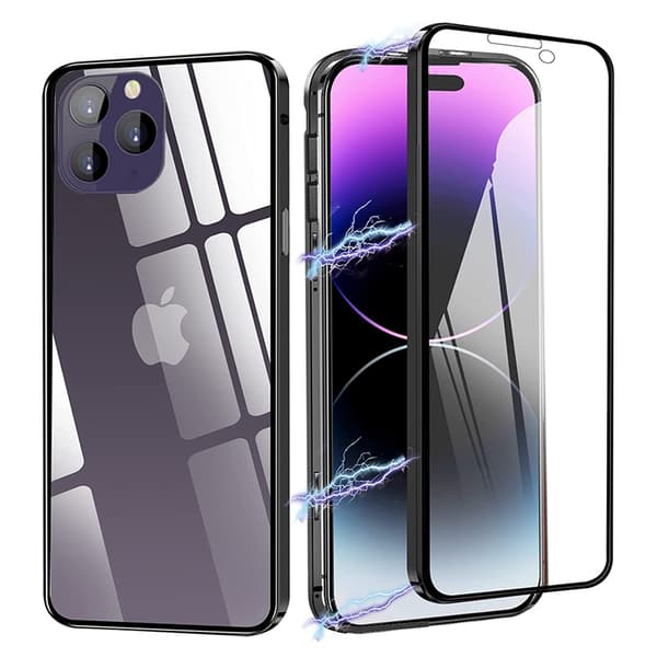 Kompatibel med iPhone 16 Pro Max - Snyggt magnetiskt dubbelfunktionsskyddsfodral Silver