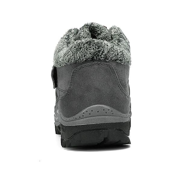 Vattentäta slip-on snökängor för damer med fleecefoder, Varma vinterskor 2K6137 Grå-Röd GrayRed 40