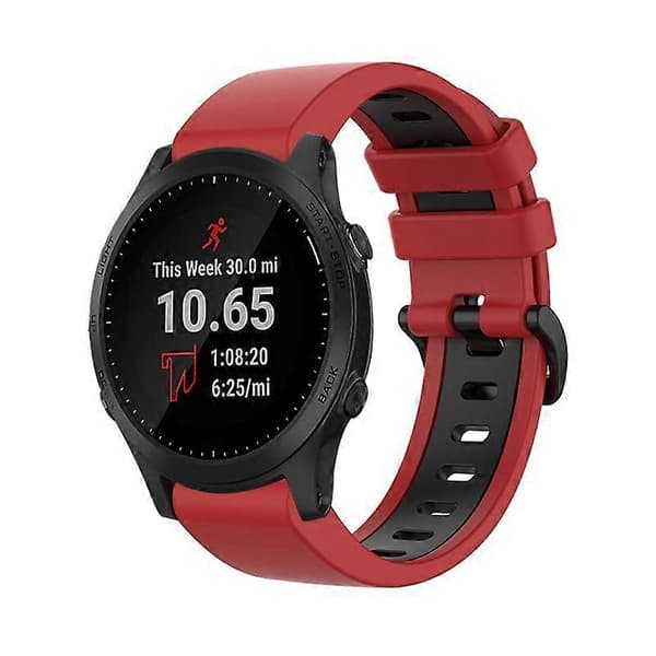Silikone Urrem Til Garmin Forerunner 945-lingling} Red Black