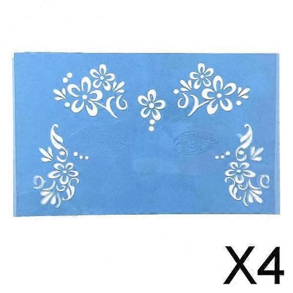 2-5-pack Återanvändbara Ansiktsmålningsschabloner Kroppsmålningsmallar 3-lingling} 4 Pcs