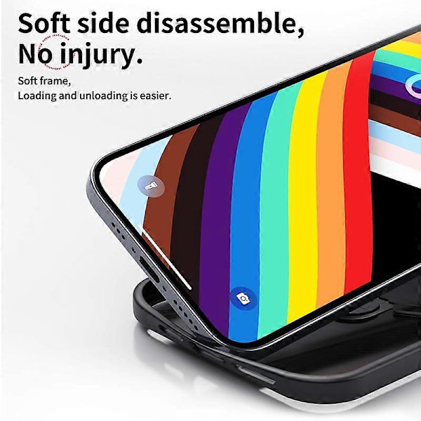 För iPhone 16e Mobilskal Kompatibelt med MagSafe Stöd Matt Baksida - Grå-lingling} Multicolor Blue