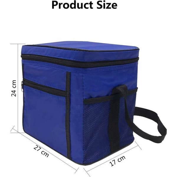 Sort isoleret taske, dimensioner 27 x 17 x 24 cm, sammenfoldelig, picnictaske, foret.