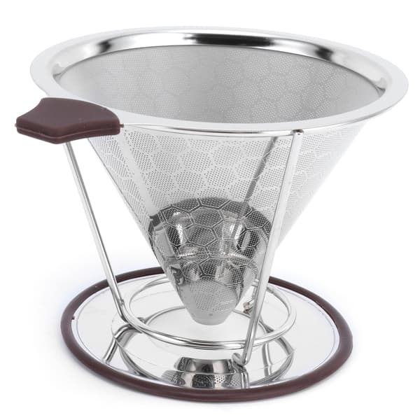 Kaffefiltertragt holder i rustfrit stål (1-6 kopper) køkkenredskaber