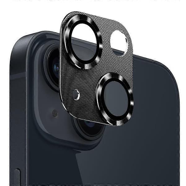 Kompatibel med iPhone 14 Kameralinsskydd-lingling} Multicolor Black