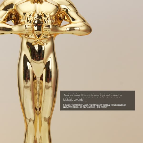 Oscar-trofé miniatyr gullstatuett 21 cm 21cm