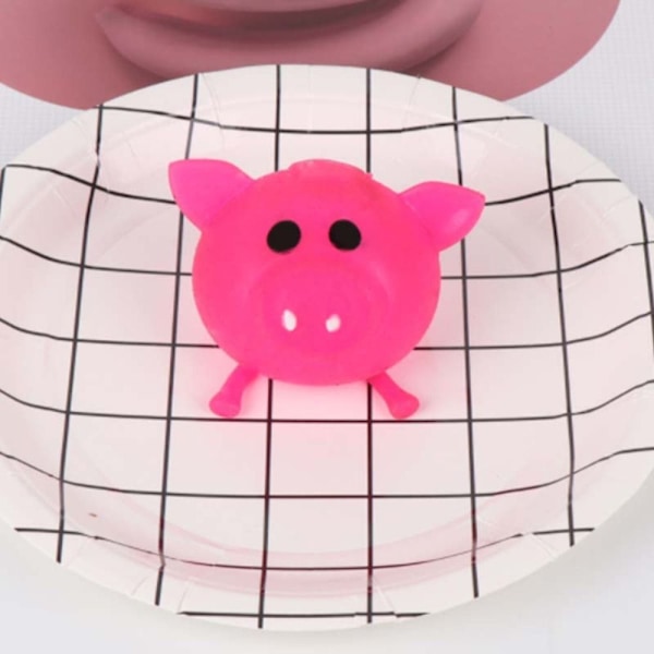 Heta 2025 Splat Ball Venting Leksak ROSA GRIS GRIS Rosa Pink Pig-Pig