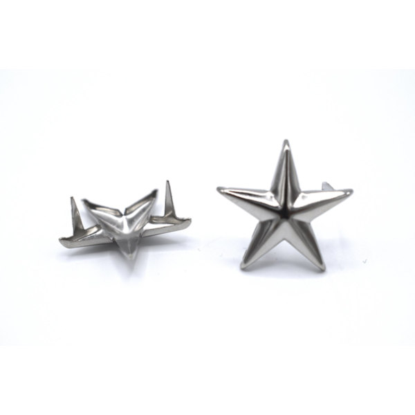 100 løse stjerneformede nitter Silver silver
