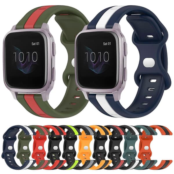 Silikone Urrem Til Garmin Venu SQ-lingling} Black Grey