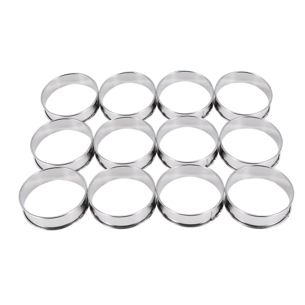 Twin roll sur gum ring rostfritt stål rund muffin ring metall muffin form gör krom