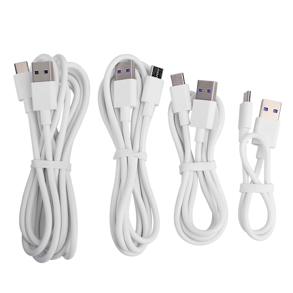4-pack typ C supersnabb 5A USB-datakabel laddarsladd snabbladdningskablar