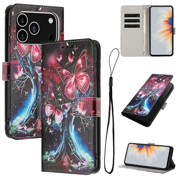 Värillinen piirros nahkainen suojakotelo - lingling} iPhone 17 Pro